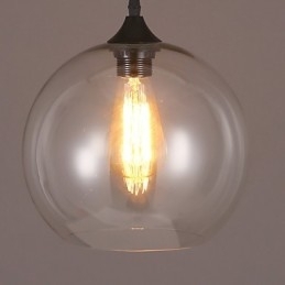 Creative Nordic Contracted Rural Glass Ball DropLight cu un singur cap