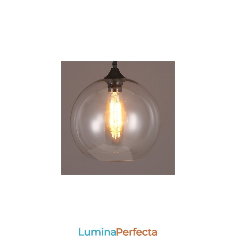 Creative Nordic Contracted Rural Glass Ball DropLight cu un singur cap