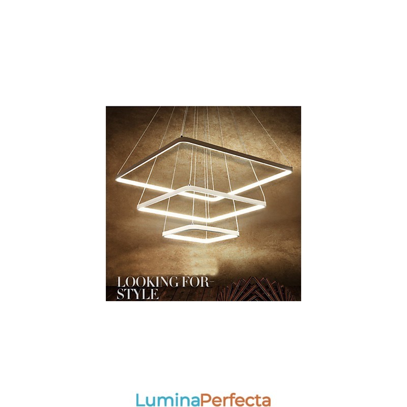 Lampă suspendată cu design modern, trei inele