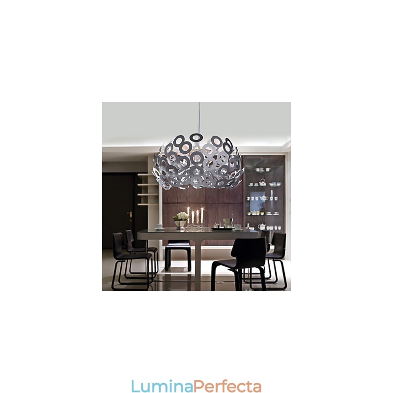 Lampă modernă suspendată în cerc Prezentat abajur