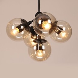Candelabru 5 Lumini Sticla Bile Lumini Retro Exterior Garaj Metal