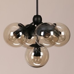 Candelabru 5 Lumini Sticla Bile Lumini Retro Exterior Garaj Metal
