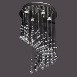Montaj încastrat din metal cromat din cristal modern contemporan