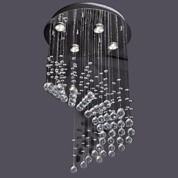 Montaj încastrat din metal cromat din cristal modern contemporan