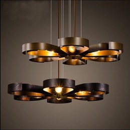 American Country Iron Industrial Wind flower Lampă suspendată