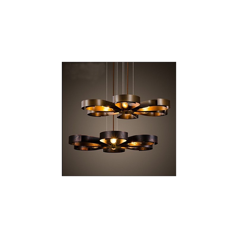 American Country Iron Industrial Wind flower Lampă suspendată