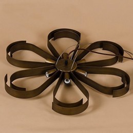 American Country Iron Industrial Wind flower Lampă suspendată
