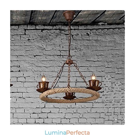 Ceramic Industry Wind Rope Candelabru RetroLron Chandelier Simple3 Ceramic Industry Wind Rope Candelabru RetroLron Chandelier Simple3