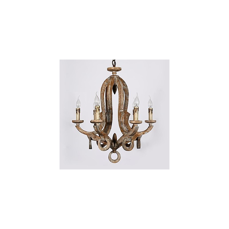 Candelabru din metal cu pictură în stil retro vintage