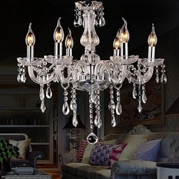 Candelabru din cristal galvanizat, clasic, clasic, de epocă