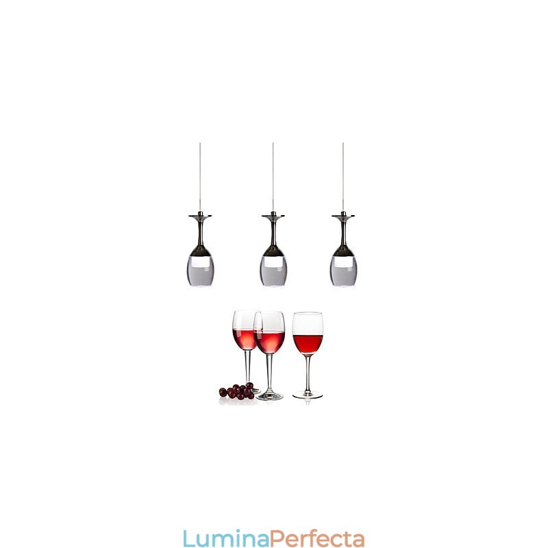Lampe suspendate 3 lumini Placă spate lungă Modern Contemporan
