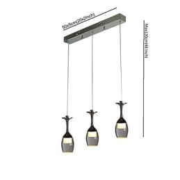 Lampe suspendate 3 lumini Placă spate lungă Modern Contemporan