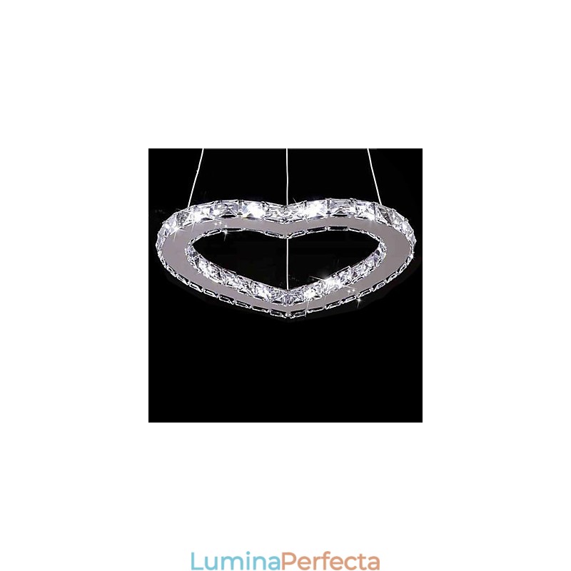 Candelabru contemporan modern din metal cromat din cristal