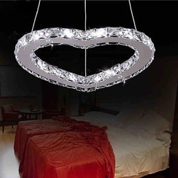 Candelabru contemporan modern din metal cromat din cristal
