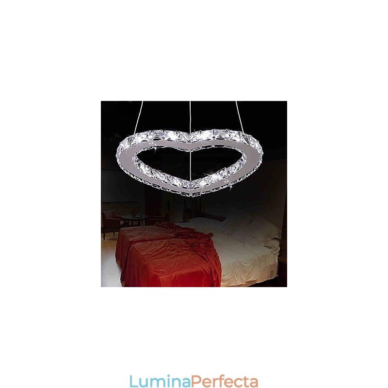 Candelabru contemporan modern din metal cromat din cristal