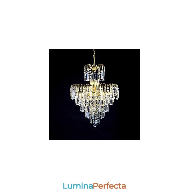 Candelabru de lux în stil european cu 6 lumini, în formă de coroană