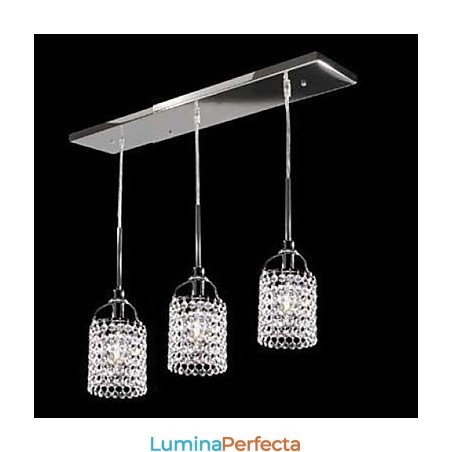 Lampă suspendată din metal cristal Lampă suspendată din metal cristal