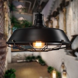 Lampe suspendate American Country Retro Fier forjat Contemporan și Contractat Warehouse Droplight