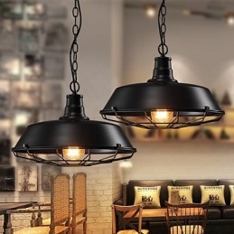 Lampe suspendate American Country Retro Fier forjat Contemporan și Contractat Warehouse Droplight