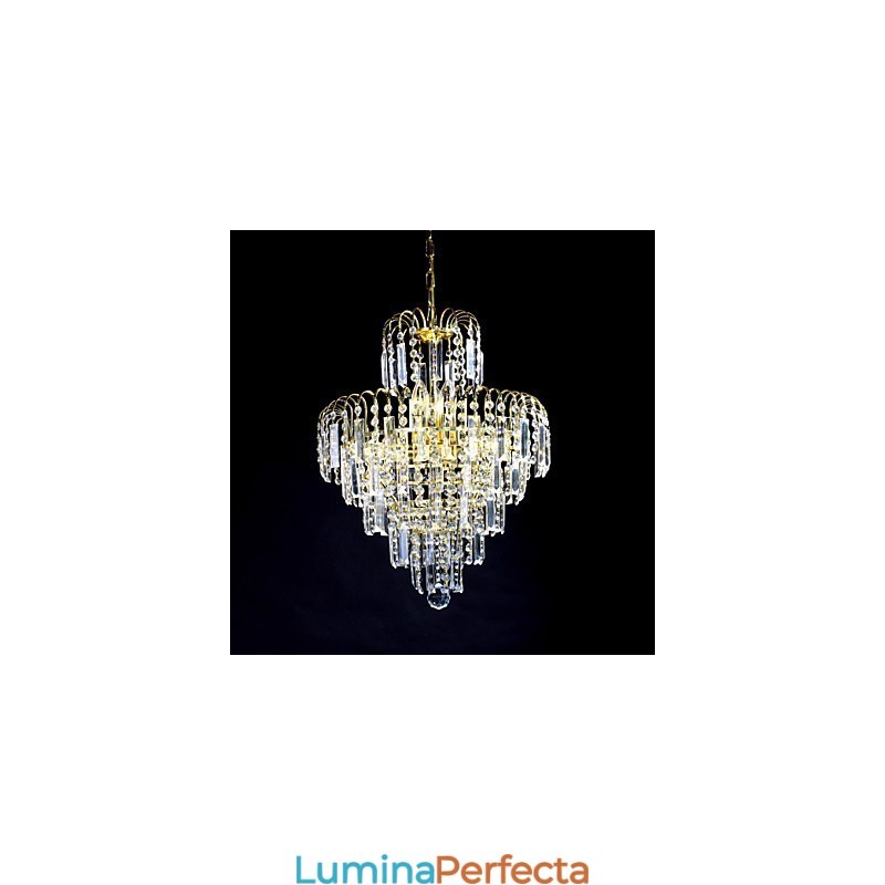 Candelabru de lux în stil european cu 6 lumini, în formă de coroană