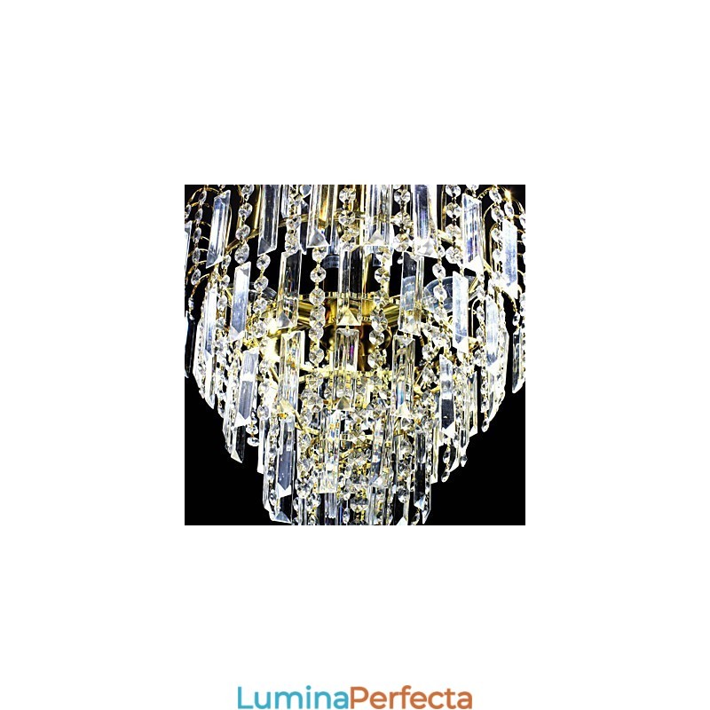 Candelabru de lux în stil european cu 6 lumini, în formă de coroană