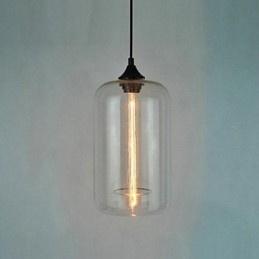 Pandantiv cu design sticle, pictură minimalistă de fier cu 1 lumină
