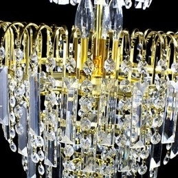 Candelabru de lux în stil european cu 6 lumini, în formă de coroană