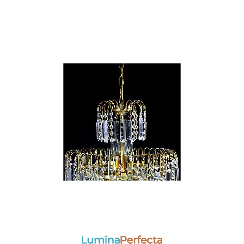 Candelabru de lux în stil european cu 6 lumini, în formă de coroană