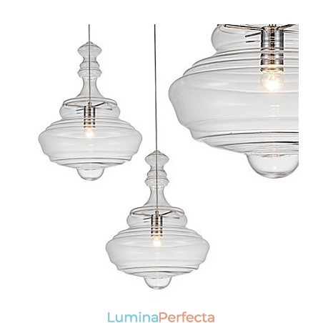 Lampă de suspendare artistică 1 lumină Modern Simplicity Sticlă transparentă incoloră Lampă de suspendare artistică 1 lumină Modern Simplicity Sticlă transparentă incoloră