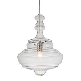 Lampă de suspendare artistică 1 lumină Modern Simplicity Sticlă transparentă incoloră