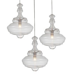 Lampă de suspendare artistică 1 lumină Modern Simplicity Sticlă transparentă incoloră