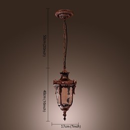 Lampă suspendată de inspirație antică cu 1 lumină
