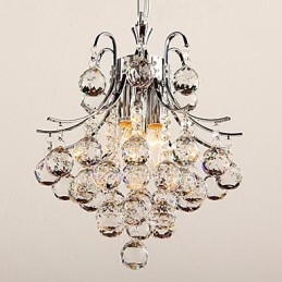 Candelabru modern contemporan din cristal cromat