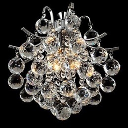 Candelabru modern contemporan din cristal cromat