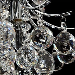 Candelabru modern contemporan din cristal cromat