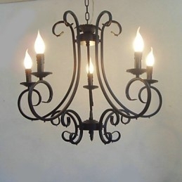 Candelabru din metal cu pictură clasică tradițională