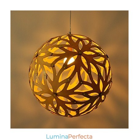 Lampă suspendată retro din lemn de bambus Lampă suspendată retro din lemn de bambus