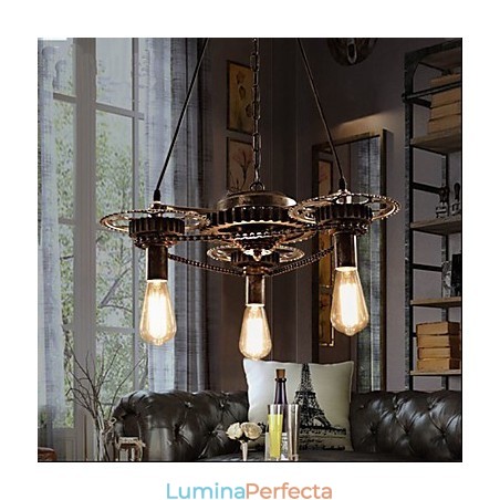 VintageLron Chandelier Candelabru industrial Wind Gear VintageLron Chandelier Candelabru industrial Wind Gear