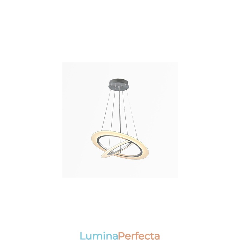 Lampă suspendată din acril Candelabru suspendat în tavan Corpuri cu 2 inele