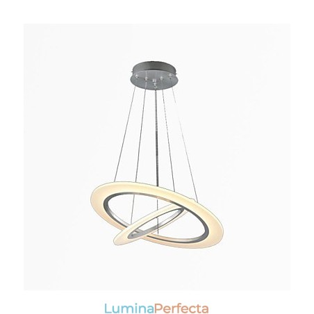 Lampă suspendată din acril Candelabru suspendat în tavan Corpuri cu 2 inele Lampă suspendată din acril Candelabru suspendat în tavan Corpuri cu 2 inele