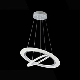 Lampă suspendată din acril Candelabru suspendat în tavan Corpuri cu 2 inele