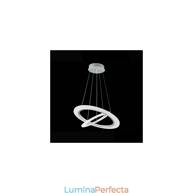 Lampă suspendată din acril Candelabru suspendat în tavan Corpuri cu 2 inele