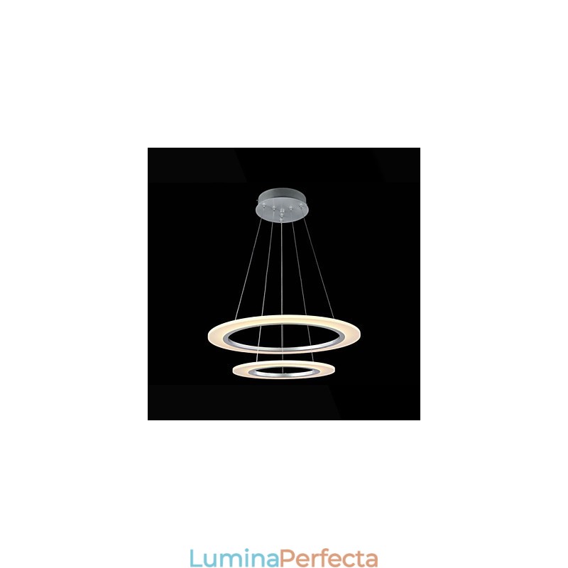Lampă suspendată din acril Candelabru suspendat în tavan Corpuri cu 2 inele