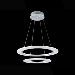 Lampă suspendată din acril Candelabru suspendat în tavan Corpuri cu 2 inele