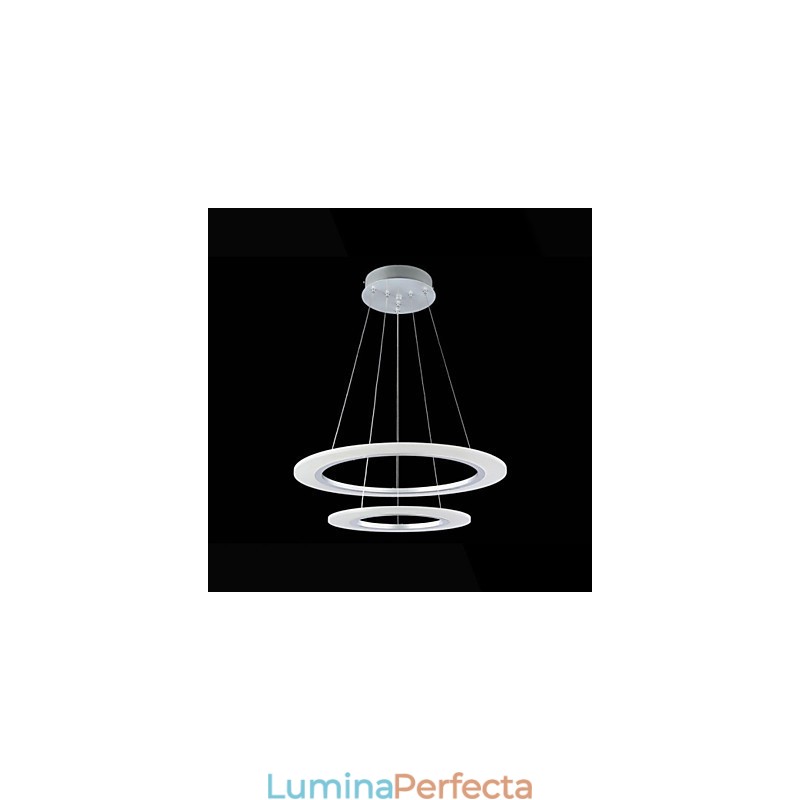 Lampă suspendată din acril Candelabru suspendat în tavan Corpuri cu 2 inele