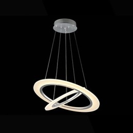 Lampă suspendată din acril Candelabru suspendat în tavan Corpuri cu 2 inele