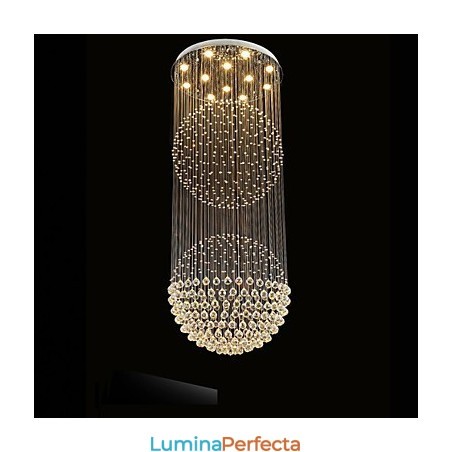 Lampă suspendată Candelabru modern din cristal 12 lumini Canpoy argintiu Glob cristal transparent Corpuri de plafon Lampă suspendată Candelabru modern din cristal 12 lumini Canpoy argintiu Glob cristal transparent Corpuri de plafon