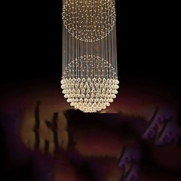 Lampă suspendată Candelabru modern din cristal 12 lumini Canpoy argintiu Glob cristal transparent Corpuri de plafon