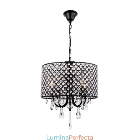 Candelabru din cristal cromat modern, contemporan