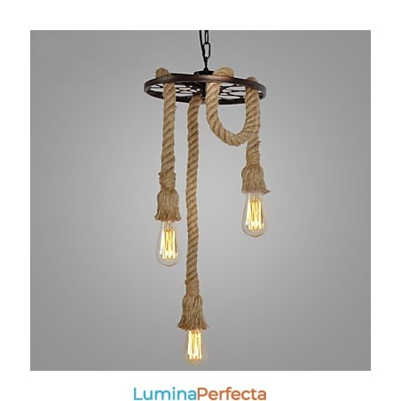 Lampă suspendată din metal galvanizat în stil retro Lampă suspendată din metal galvanizat în stil retro